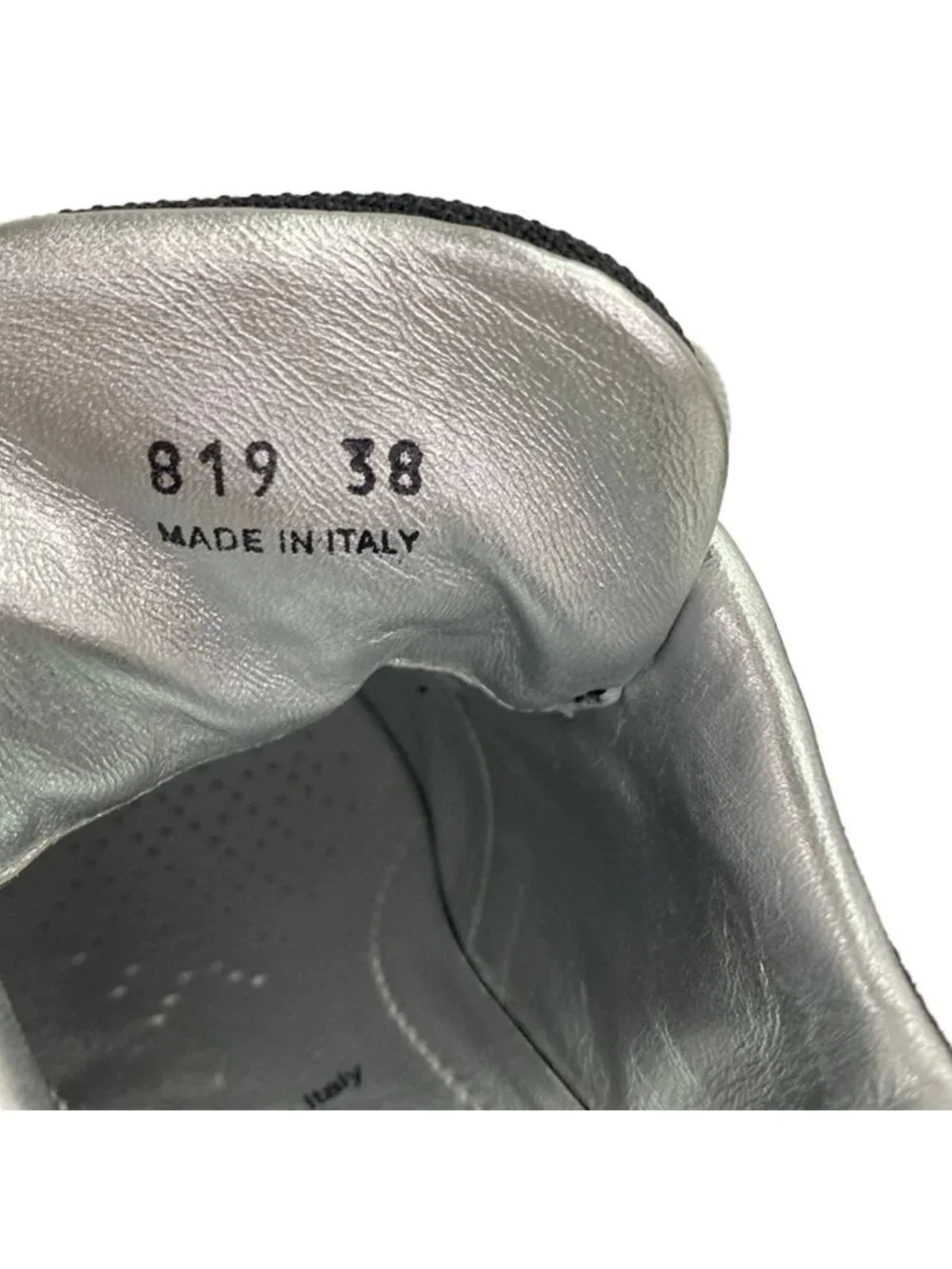 Prada Sneakers Black Silver Platforms